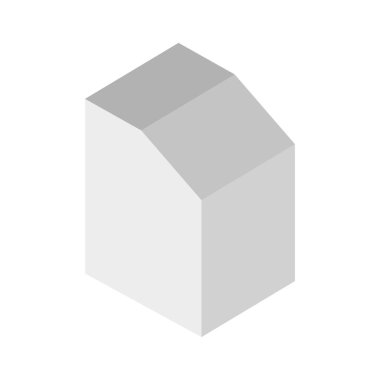 Tek izole bina simgesinin vektör illüstrasyonu