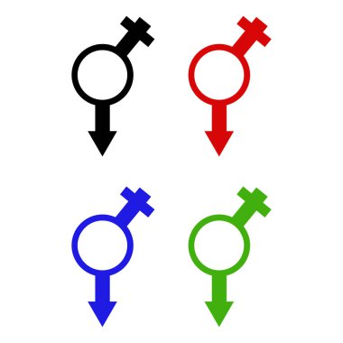 Cinsiyet simgeleri vektör illüstrasyonunu ayarla