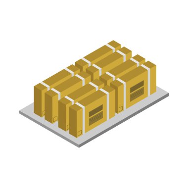 Depolama kutusunun izometrik simgesi