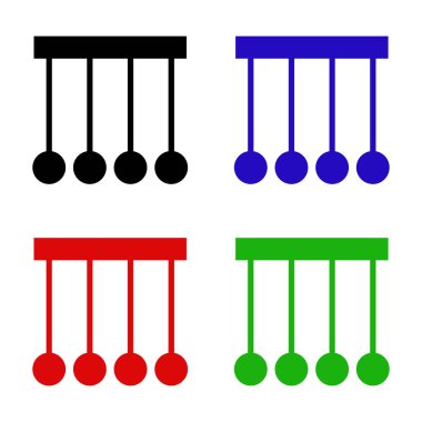 newton beşik vektör düz simge kümesi 