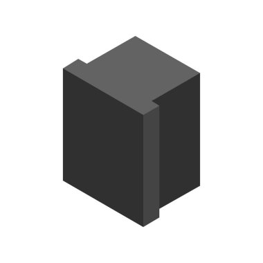 Tek izole bina simgesinin vektör illüstrasyonu