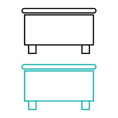 Küvet seti. Web simgeleri basit resimleme