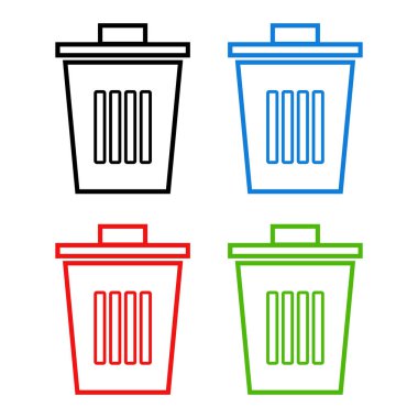 Çöp kutusu vektör simgesi