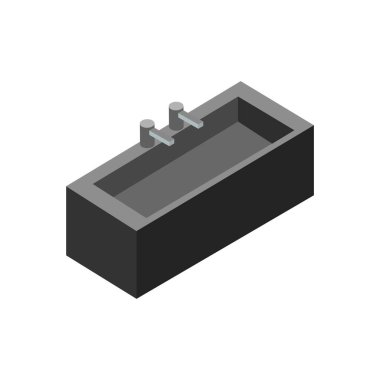 Banyo lavabosu vektör illüstrasyonu