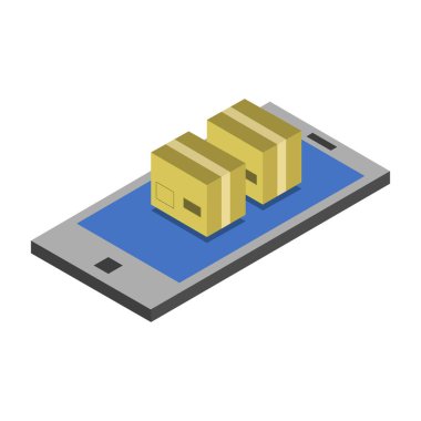 kutu izometrik biçim simgesi