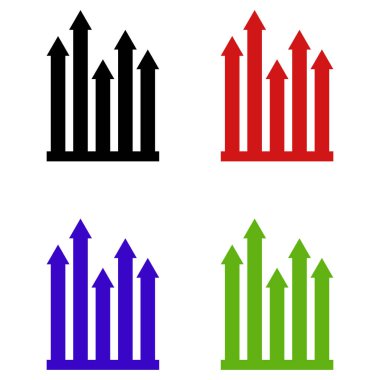 İş simgeleri Vektör illüstrasyonunu ayarladı