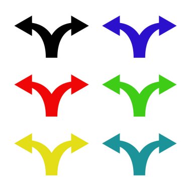 Basit ağ okları vektör resimleme seti 