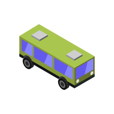 Beyaz arkaplanda izole edilmiş düz biçimdeki bus simgesi. taşıyıcı sembolü illüstrasyonu