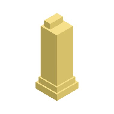 Tek izole bina simgesinin vektör illüstrasyonu