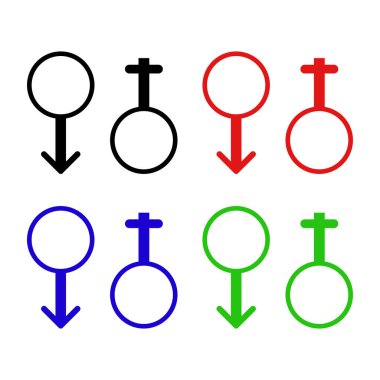 Cinsiyet simgeleri vektör illüstrasyonunu ayarla