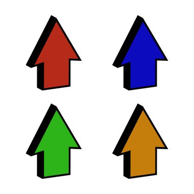 Basit ok simgesi vektör illüstrasyonu