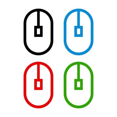 bilgisayar fare simgesi beyaz arkaplanda izole edildi