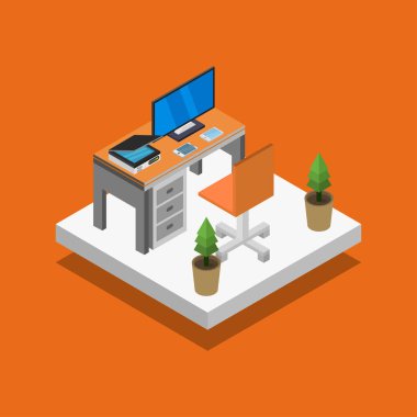 Isometric ofis iç tasarımı