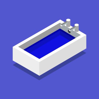 Küvet. Web simgesi basit illüstrasyon