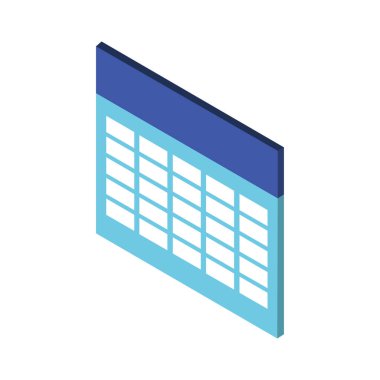 Takvim. Web simgesi vektör illüstrasyonu.