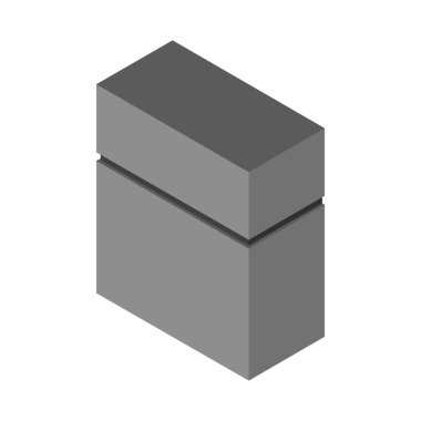 Tek izole bina simgesinin vektör illüstrasyonu