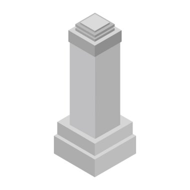 Tek izole bina simgesinin vektör illüstrasyonu