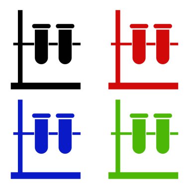 vektör tıbbi test tüpleri ayarlandı 