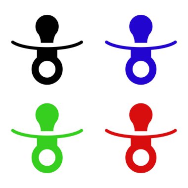 Emziğin renkli simgelerinin vektör çizimi