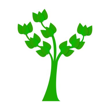  ağaç doğa simgesi, vektör illüstrasyon grafik tasarımı