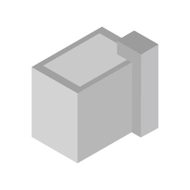 Tek izole bina simgesinin vektör illüstrasyonu