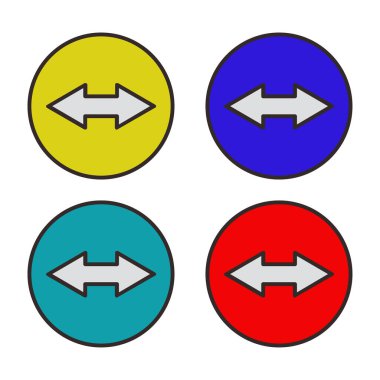 Basit ağ okları vektör resimleme seti 