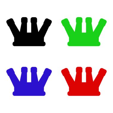 taç simgesi vektör illüstrasyonu