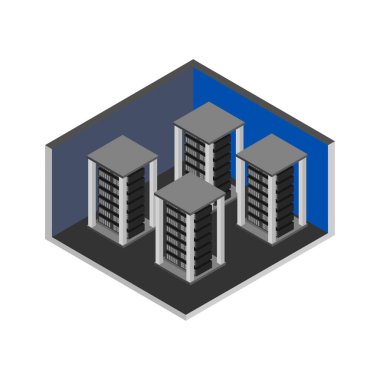 Sunucu odası simgesi. vektör illüstrasyonu