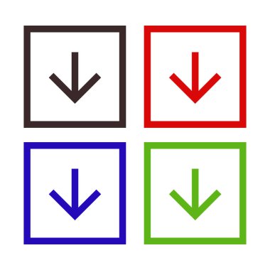 Basit ağ okları vektör resimleme seti 