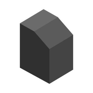 Tek izole bina simgesinin vektör illüstrasyonu