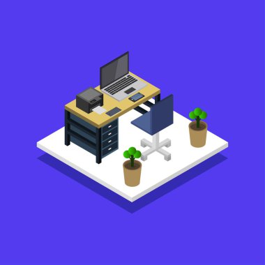 Isometric ofis iç tasarımı