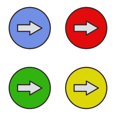 Basit ağ okları vektör resimleme seti 