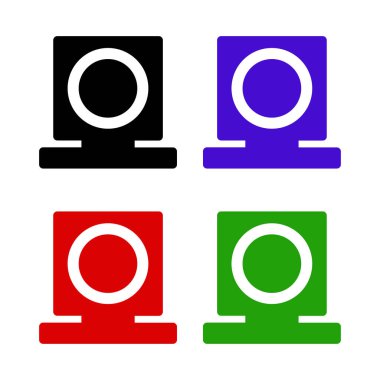 Web kamera simgeleri ayarlandı, düz biçim