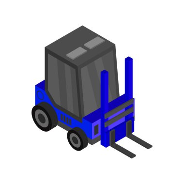 Yükleyici araç simgesi beyaz arkaplanda izole edildi 