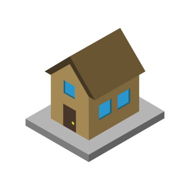 izole ev simgesi, vektör illüstrasyonu