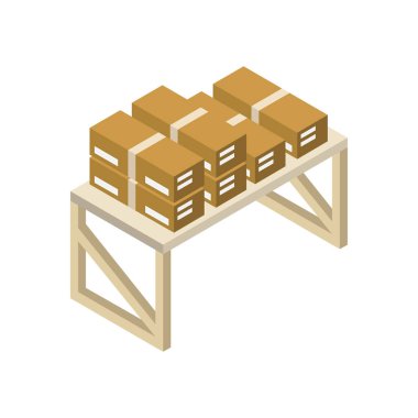 izometrik vektör kutusu simgeleri tasarımı