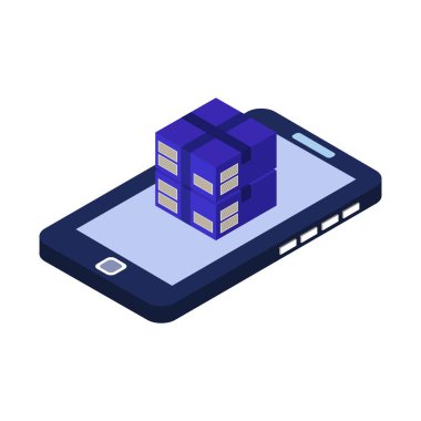 izometrik biçim kutuları, vektör basit tasarım 