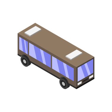 Otobüs vektör simgesi. beyaz arkaplan üzerinde izole edilmiş çizgi film vektör simgesi.        