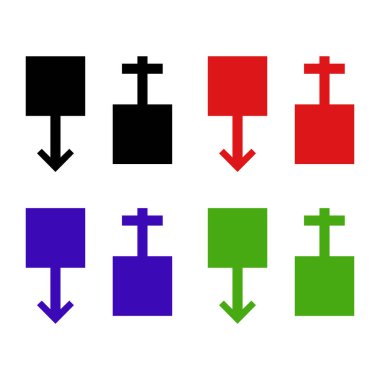 Cinsiyet simgeleri vektör illüstrasyonunu ayarla