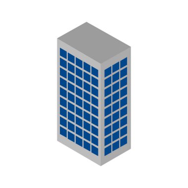 Tek izole bina simgesinin vektör illüstrasyonu