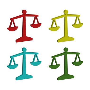 Hukukun vektör tasarımı ve avukat ikonu. Hukuk ve adalet vektör simgesi koleksiyonu 