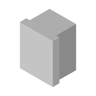 Tek izole bina simgesinin vektör illüstrasyonu