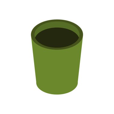 Çöp kutusunun vektör düzlüğü simgesi