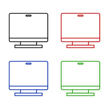 Beyaz arka plan üzerinde ayarla bilgisayar kutsal kişilerin resmi