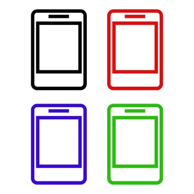 akıllı telefon renk vektörü simgesi