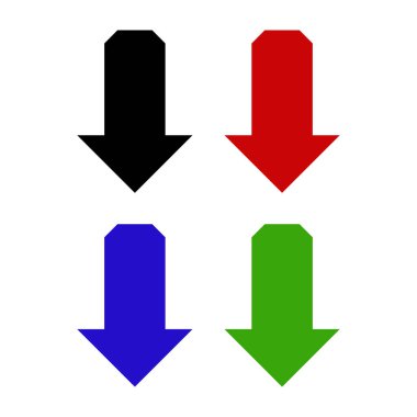 Basit web ok simgeleri vektör resimleme kümesi