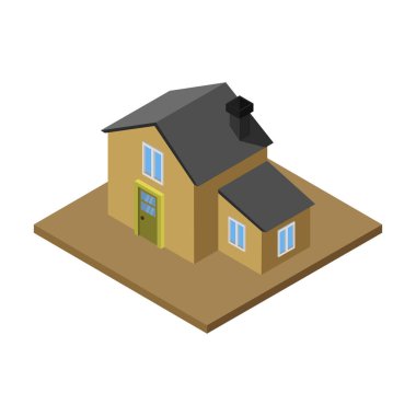 Evin biçimlendirilmiş simgesi, ev pankartı vektör illüstrasyonu