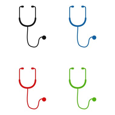 stetoskop ikonu vektör illüstrasyonu