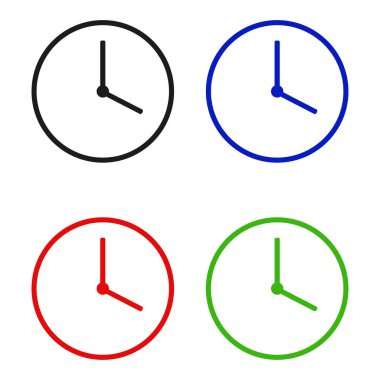 Alarm saat simgesi, saat simgesi, vektör illüstrasyon tasarımı