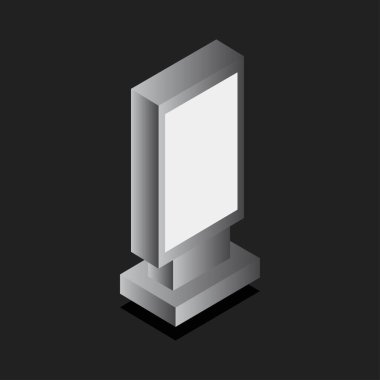 billboard 3d çizim vektörü illüstrasyonu